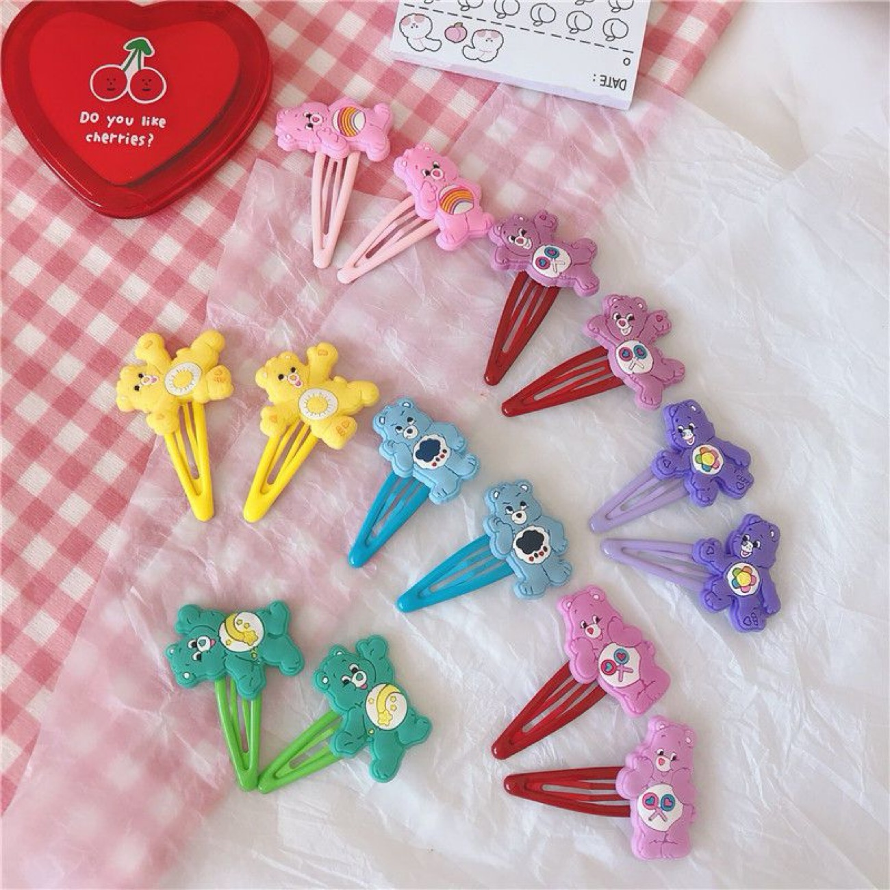Hair Care Zinc - Care Bears Hair Clips Set, Cute