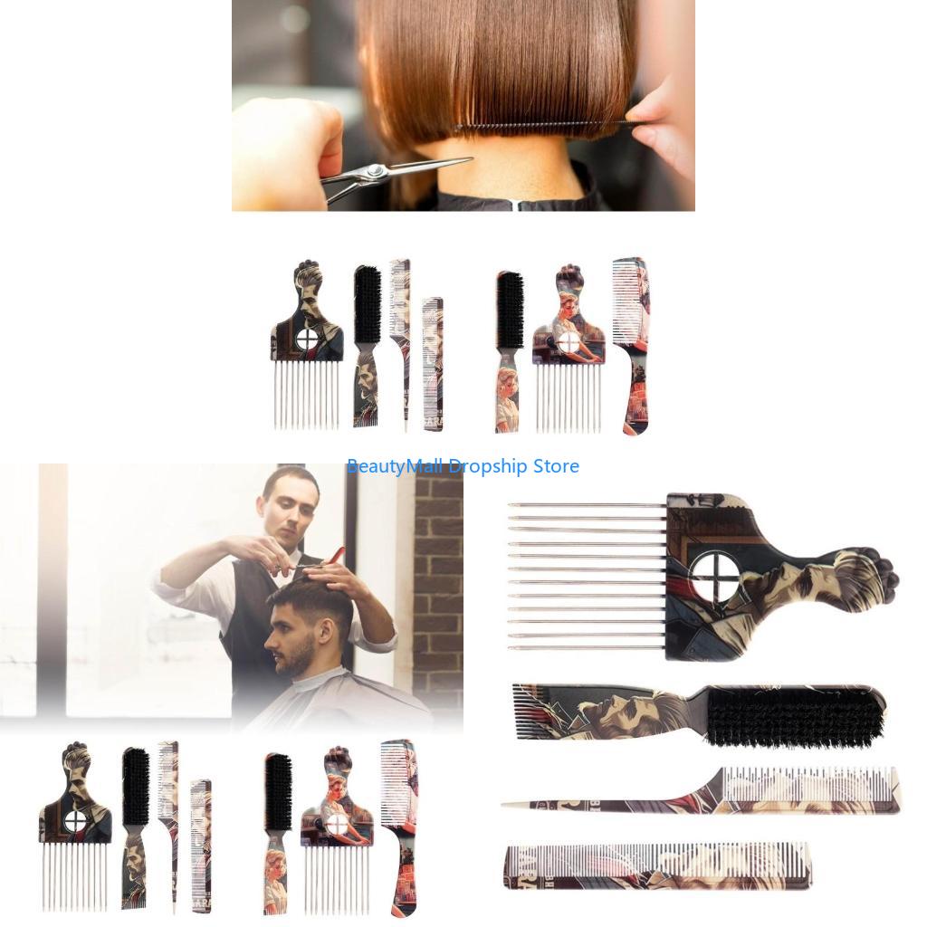 Afro Pick Comb - 40JD Fashion Hairbrush Set With Elegant