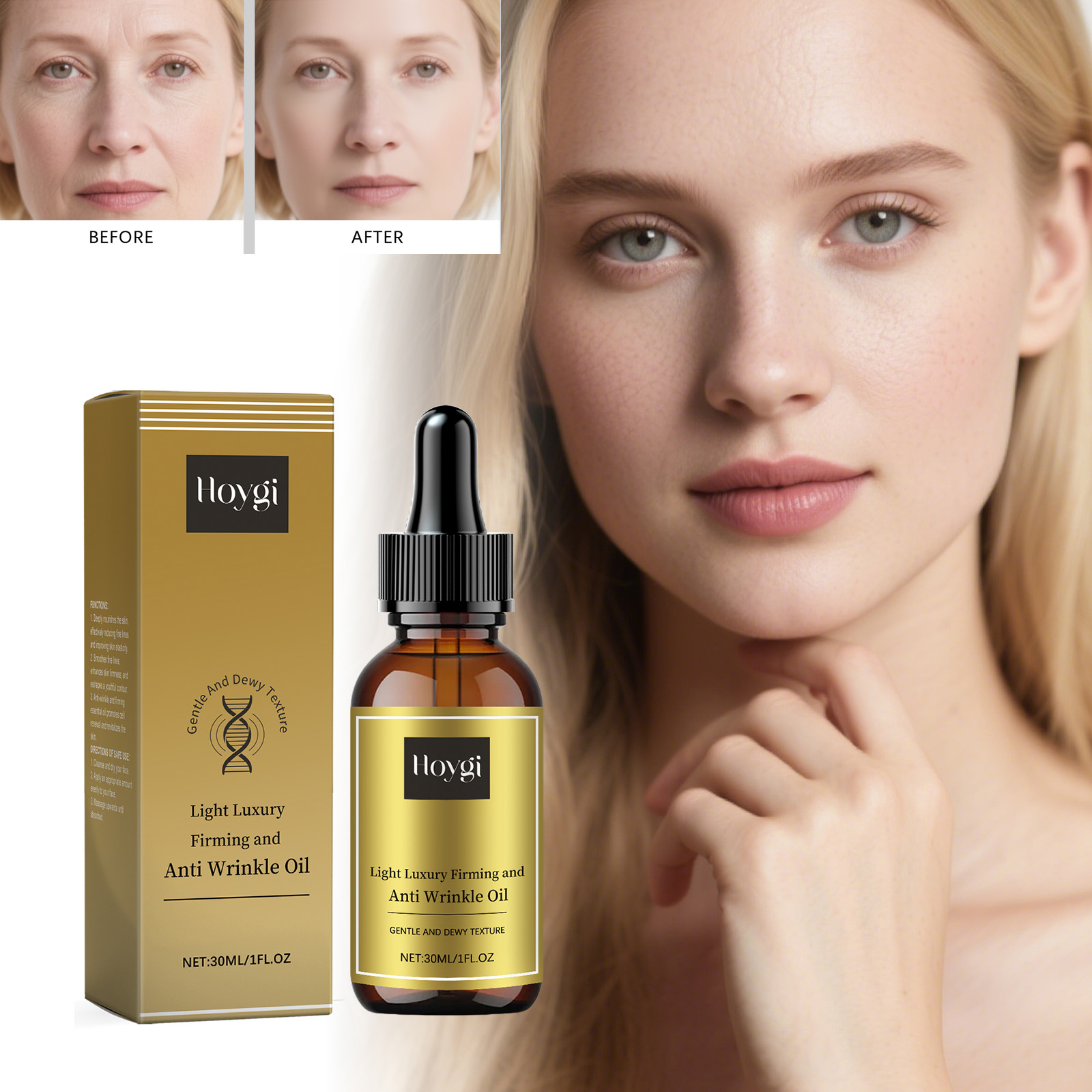 Silk Press Serum - Firming Facial Care Oil Lifting Anti