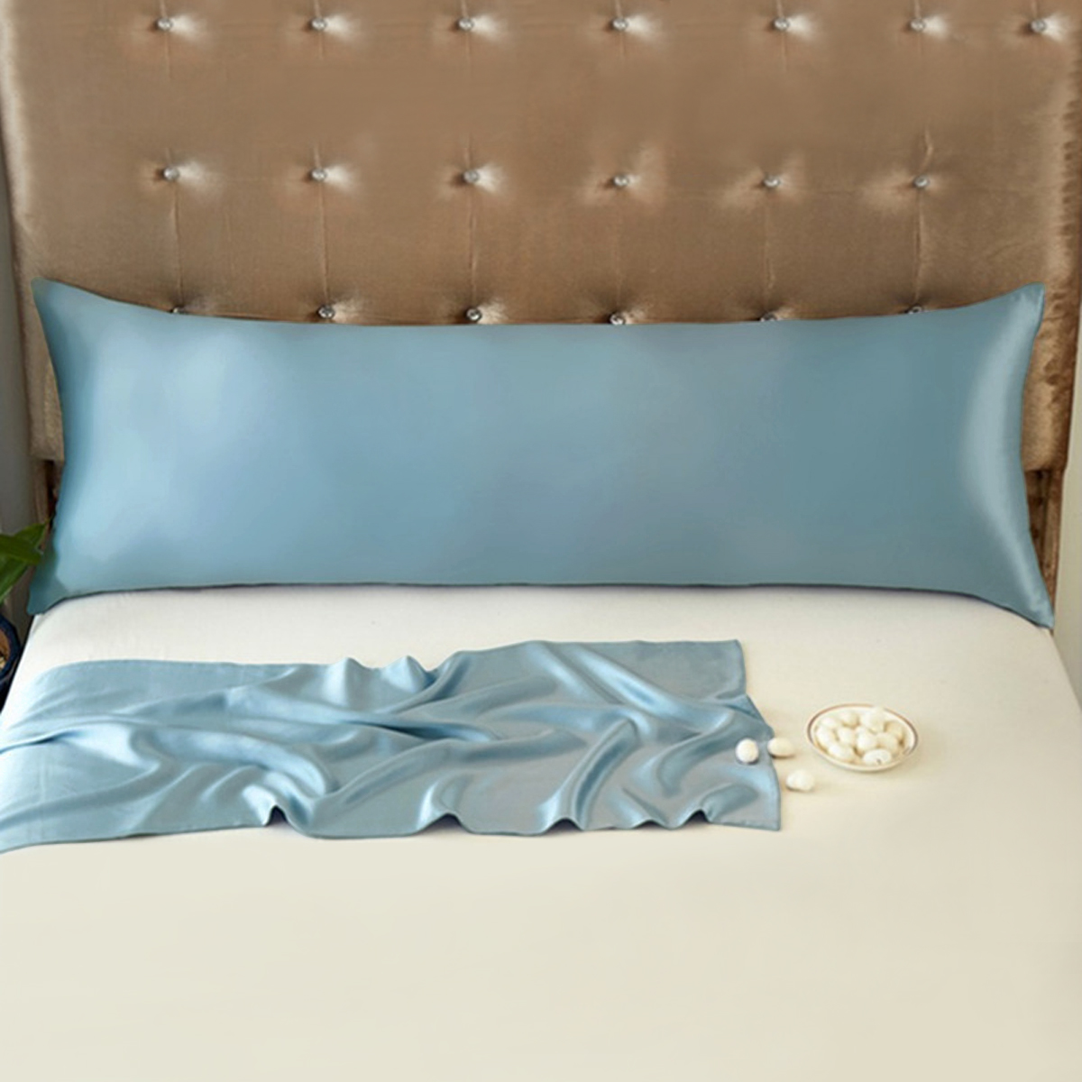 Satin Pillowcase Silk - 100% Pure Mullberry Silk Long Pillowcase