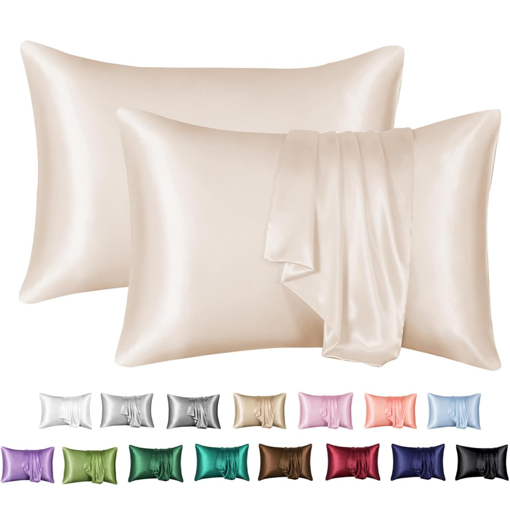 2 Pack Satin Pillowcase for Ha - Satin Pillowcase Silk 评论和价格