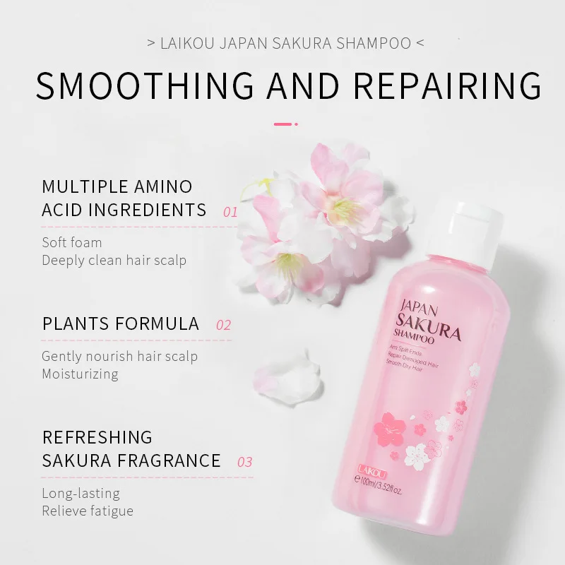 LAIKOU Japan Sakura  Shampoo R - Hair Care Vitamin E 评论和价格