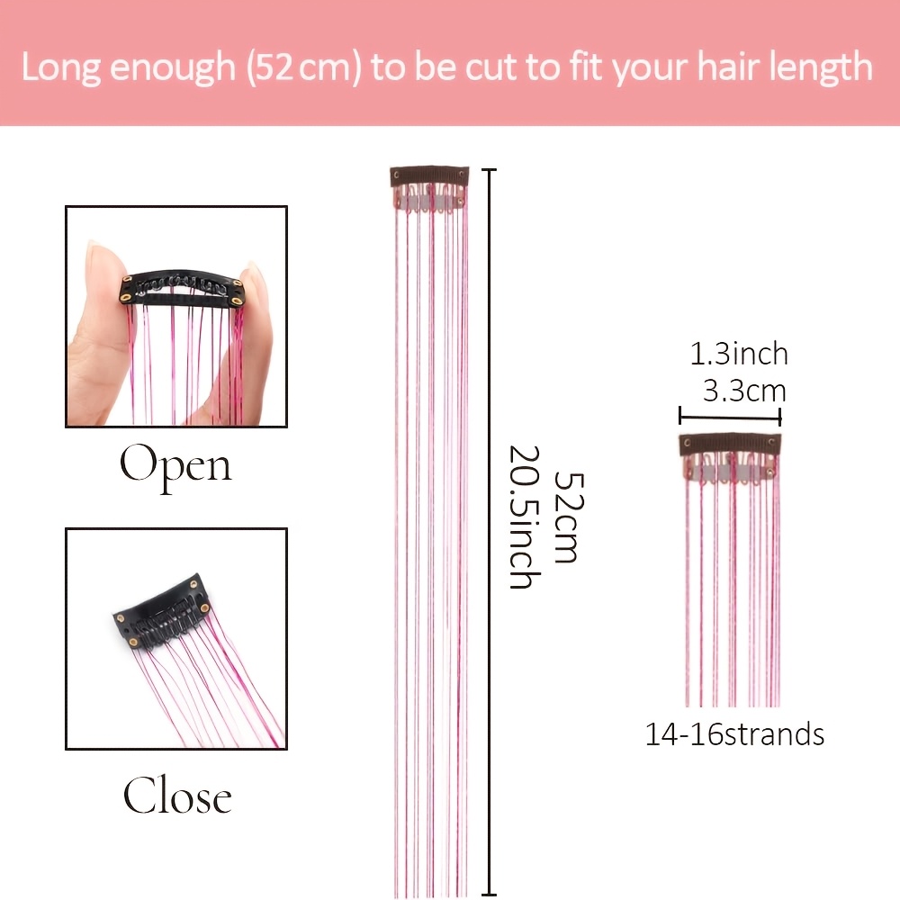 Hair Tinsel 12 Pcs Hair Tinsel - Hair Care Set 评论和价格