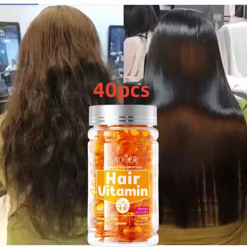 40Pcs Hair Vitamin Capsule Oil - Hair Care Vitamin E 评论和价格