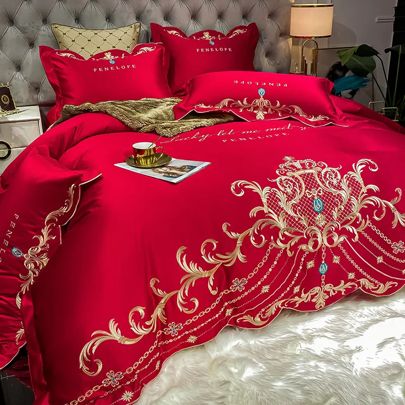 European-Style Bed Sheet Four- - Satin Pillowcase Silk 评论和价格