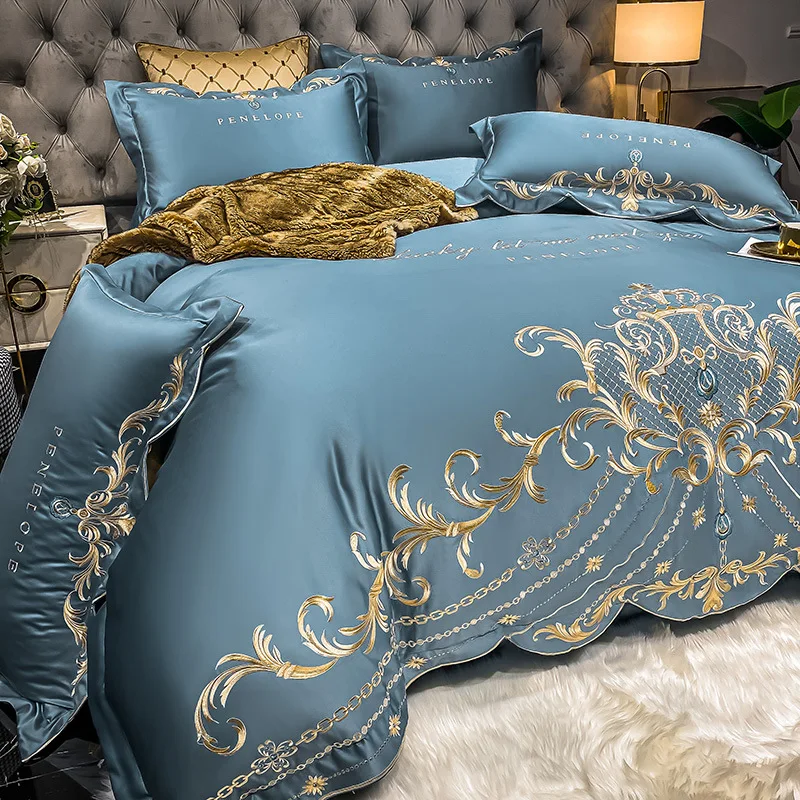 European-Style Bed Sheet Four- - Satin Pillowcase Silk 评论和价格