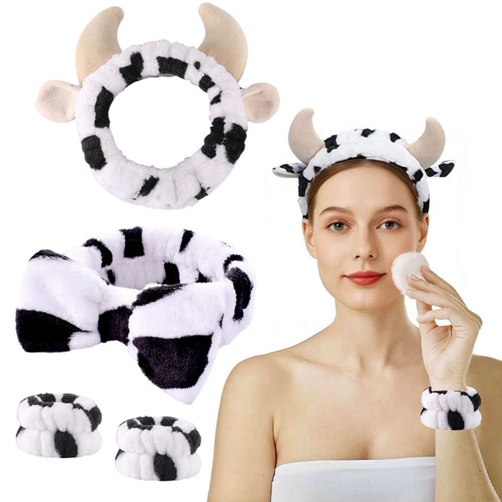 4pcs 3D Cow Headband Super Cut - Hair Care Set 评论和价格