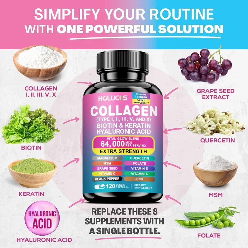 Collagen Capsules with Vitamin - Hair Care Vitamin E 评论和价格