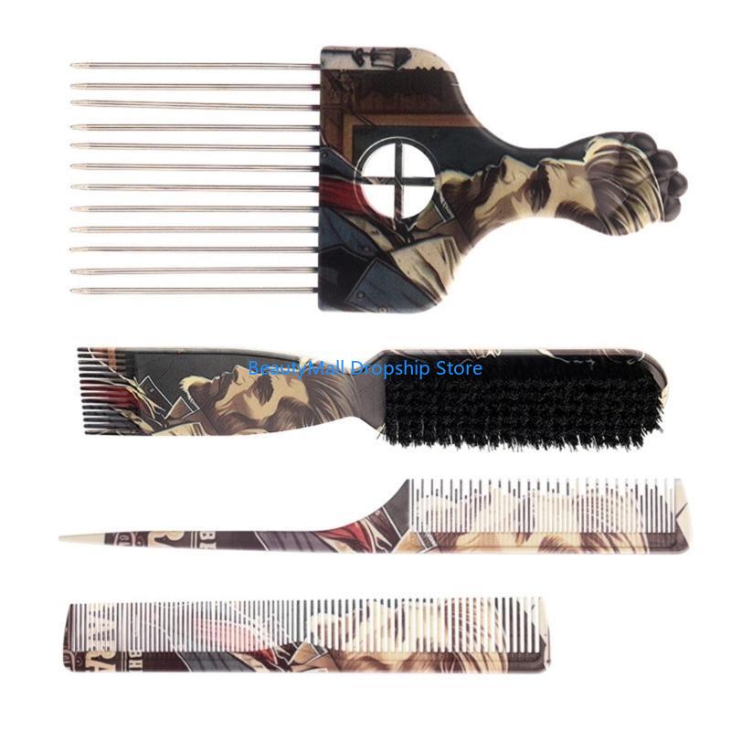 40JD Fashion Hairbrush Set Wit - Afro Pick Comb 评论和价格