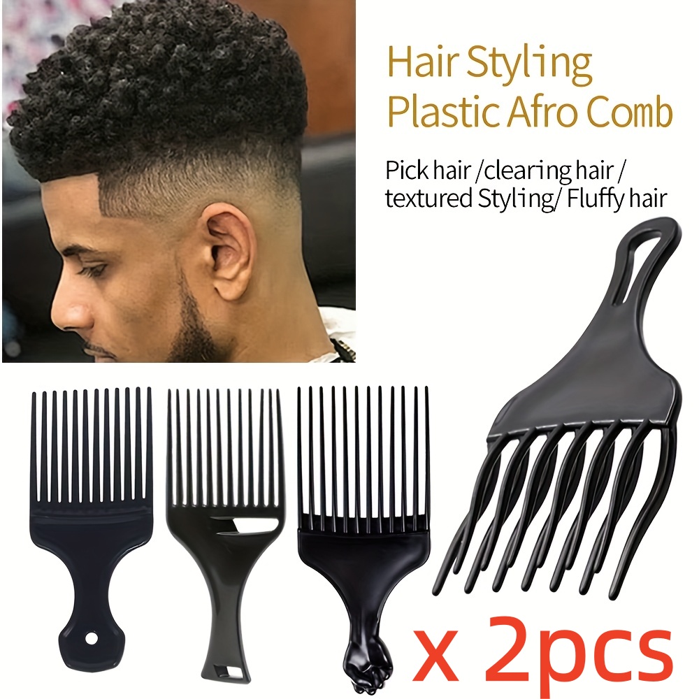 2pcs/pack Professional Barber  - Afro Pick Comb 评论和价格