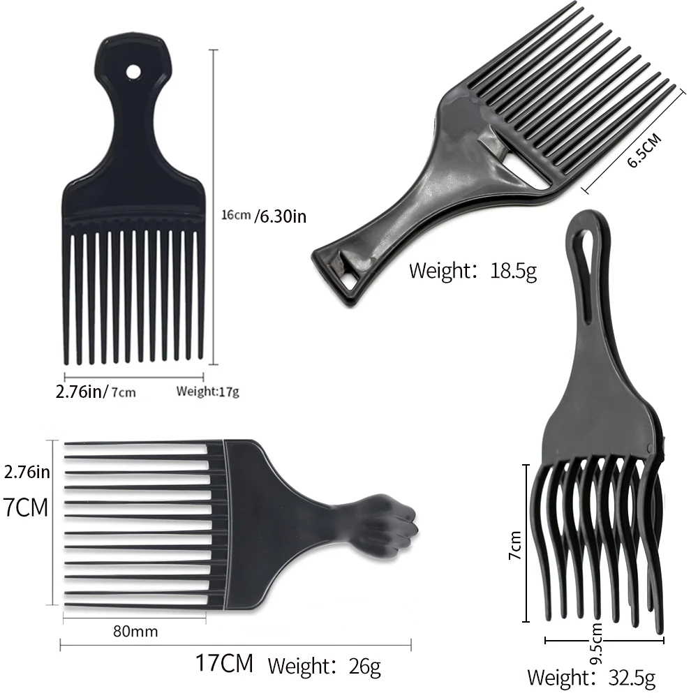 1PCS Black Insert Afro Hair Co - Afro Pick Comb 评论和价格